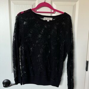 Loft brand Black lace top